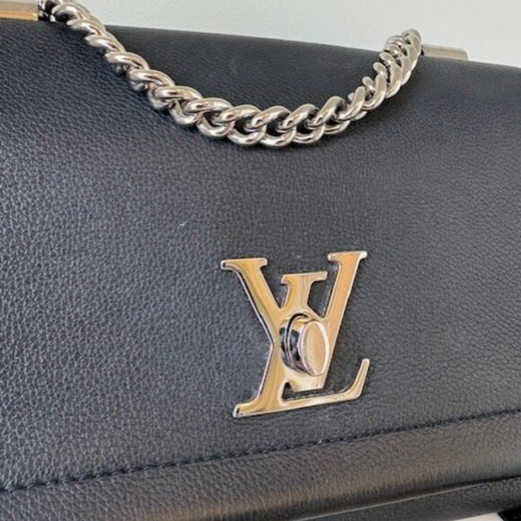 Louis Vuitton LockMe II BB Noir – Black Grained Calfskin with Silver Hardware - Picture 14 of 16